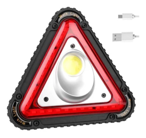 Triángulo De Carretera Luz Led Emergencia Recargable