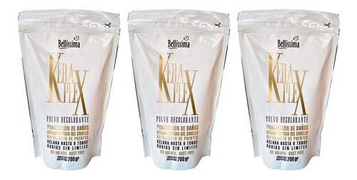 3 Polvos Decolorante Keraplex Bellissima Protector 700 Local
