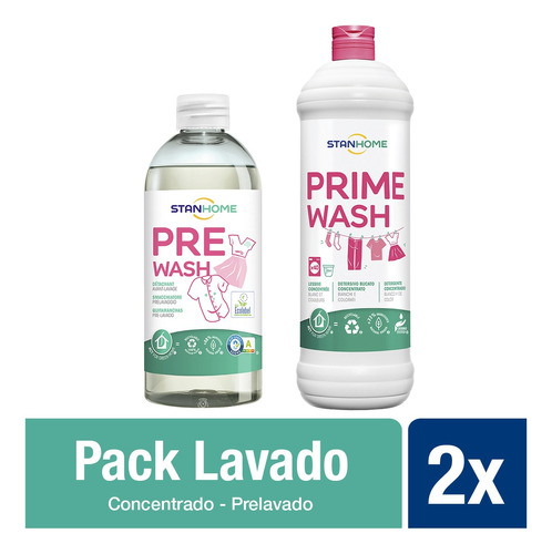 Pack Lavado Stanhome Prime Wash Concentrado 1000ml+ Pre Wash