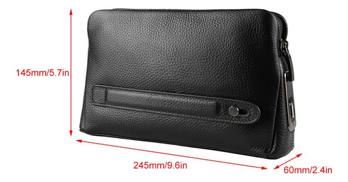 Fipilock Fl-v1 - Cartera De Piel Con Cremallera Para Hombre,