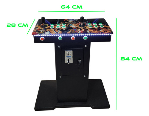 Tablero Arcade Ch Base Y Monedero Uso Rudo Terminado Premium