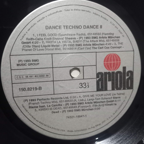 Dance Techno Dance 2 - Lp (Usado)