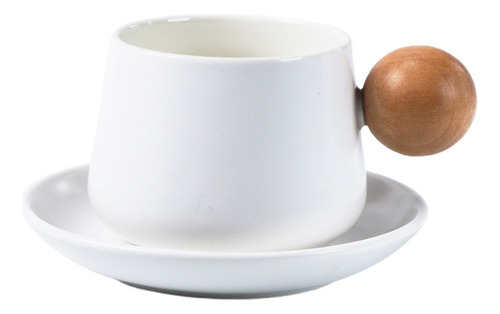 Set De Taza De Café Y Platillo De Cerámica En Forma De S Des