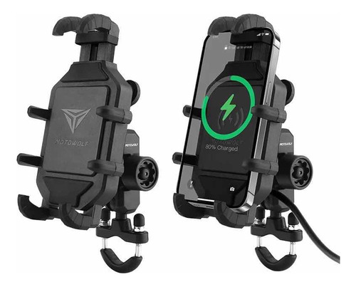 Porta Celular 360 Inalámbrico Para Moto Motowolf