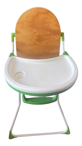 Silla Alta De Comer 2 Posiciones Excelente Estado Cómoda Y Practica Verde Claro (Usado)