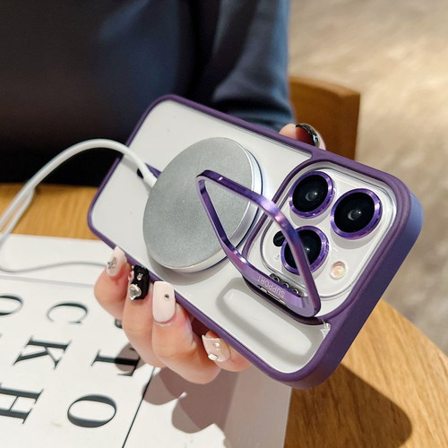 Funda Magnética De Lujo A Prueba De Golpes Para iPhone 16, 15 Pro Max Plus Para Protección De Lentes De Vidrio, Cubierta Trasera