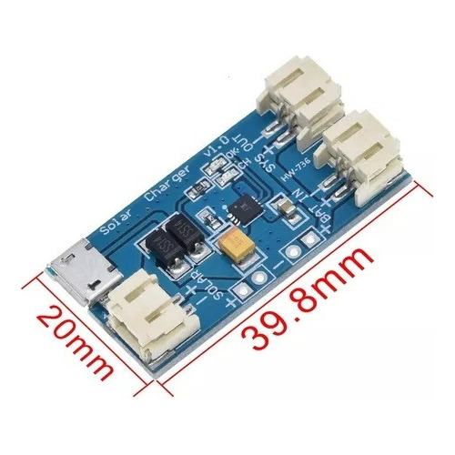 5 X Placa Super Mini Carregador Solar Lipo Cn3065