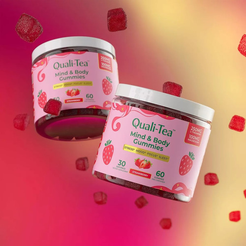 Gomitas Qualit-tea Mind & Body Gummies 60gms Strawberry