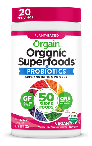 Superalimentos Organicos Orgain, 2 sabores, 0.62 libras, 1 u