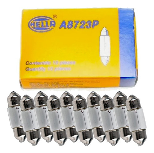 10 Foco A8723p Mini Luz Domo Interior 8 Watts Sv8.5 Hella