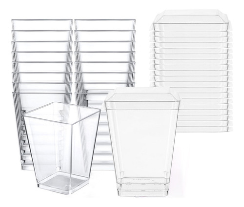 Vasos Desechables De Plástico Transparente Para Postres Con
