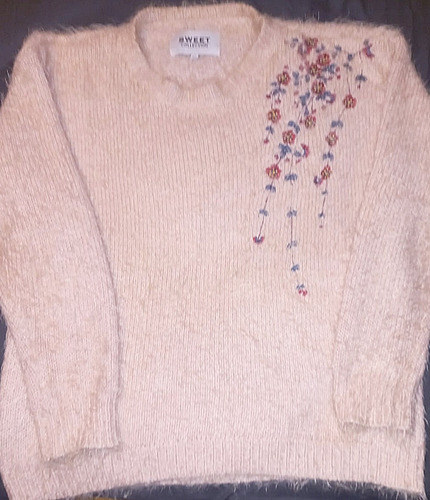 Sweter Sweet Rosa Con Flores