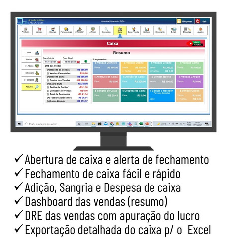 Pdv, Controle De Estoque, Vendas, Carnê, Caixa, Importa Xml