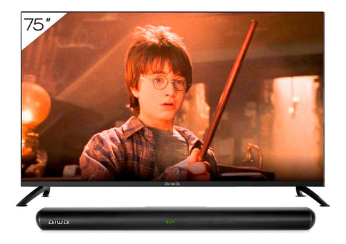 Televisor Aiwa 75 (aw75b4qfg) Qled + Barra De Sonido