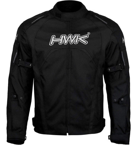 Chaqueta P/ Motociclista Hwk, Impermeable, Talla L, Negro