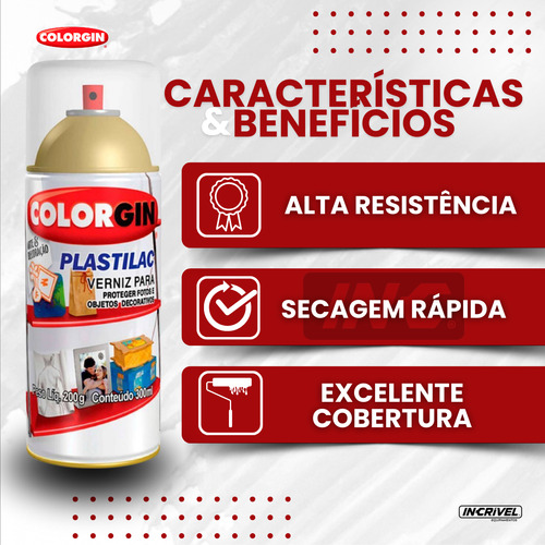 Spray Verniz Brilhante Para Acrílico/madeira - Colorgin