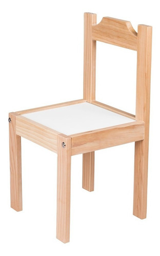 Silla Infantil De Madera Para Niñas Pequeñas Duduk Color de la estructura de la silla Blanco