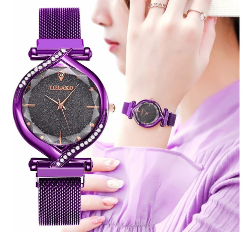 Reloj Para Mujer Pulso Magnetico Diseño Elegante Yolako