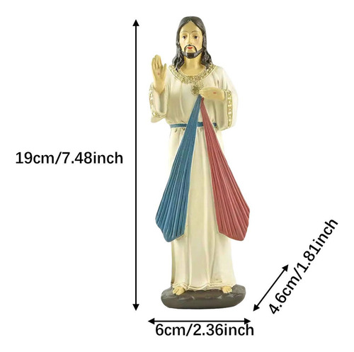 Ls Resina Figura Divina Misericordia De Jesús Ornamento De