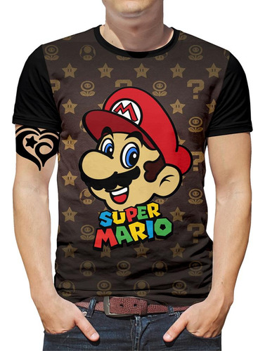 Camiseta Super Mario Bros Plus Size Nintendo Masculina Blusa