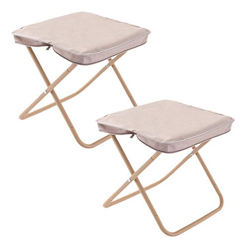 Taburete De Acampada Pequeño, Silla Plegable, Reposapiés,