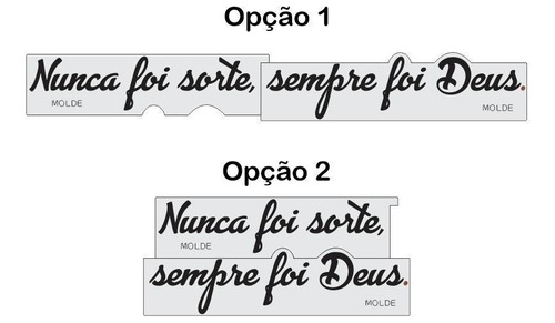 Espelho Decorativo Frase Nunca Foi Sorte Em Acrílico Dourado