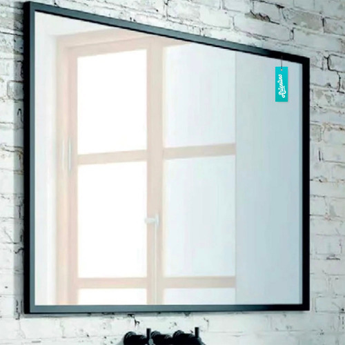 Imagen 8 de 10 de Espejo Rectangular Marco Hierro 80x60 Cm Deco Listo Colgar