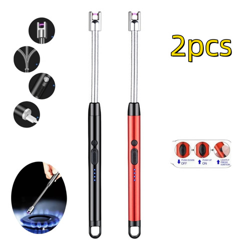 Encendedor Eléctrico Y Portátil Usb Recargable P/cocina, 2pz