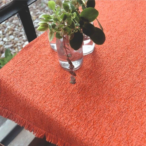 Carpeta De Mesa Lisa Chenille 0,40 X 0,70 M Color Naranja
