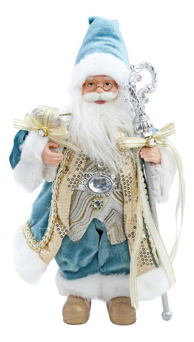 Papai Noel Em Pe Decorativo Com Cajado 34cm 1 Un 1005769