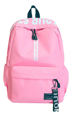 Mochila Urbana Resistente Color Rosado Expandible Cómodo