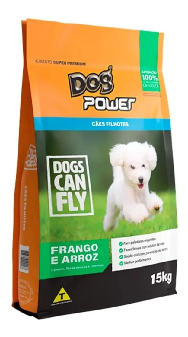 Ração Dog Power Para Cães Filhotes Super Premiun 15kg