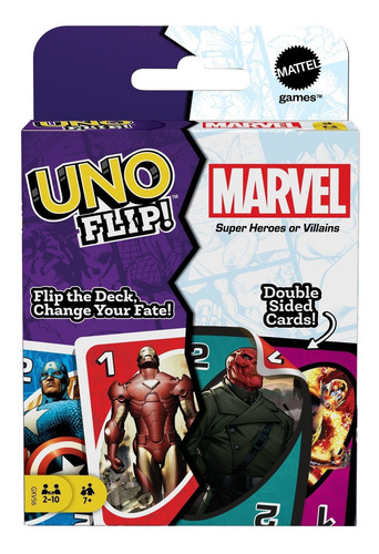 Jogo de cartas Uno Marvel para 2 a 10 jogadores