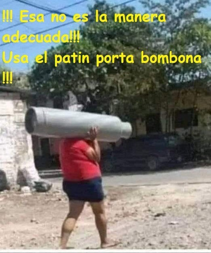 Patín Porta Bombonas De Gas Doble.