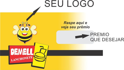 Raspadinha Promocional Personalizada 5000 Unidades 5x9cm