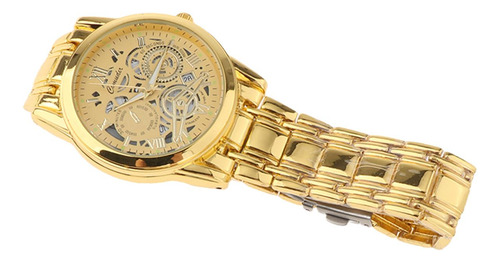 Reloj De Pulsera Para Hombre, Informal, Con Correa De Oro