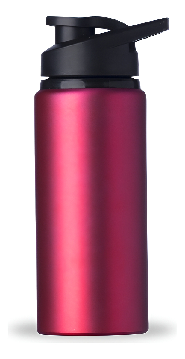 Garrafa Água Squeeze Alumínio 600ml Fitness Academia Cor Rosa Fosco