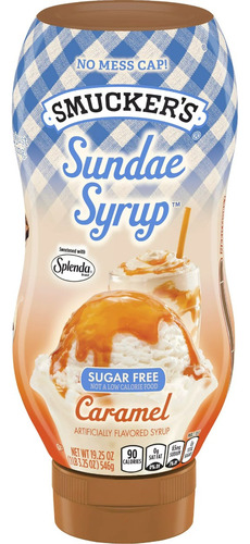 Jarabe Smucker's Sundae Syrup Caramelo Sin Azucar 567g