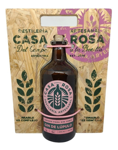 Gin Casa Rosa 500ml. Para Regalo - Gin De Lúpulo Artesanal