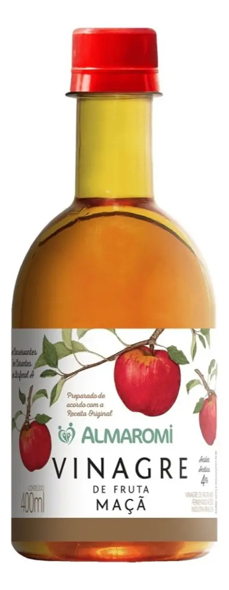 Vinagre de Maçã Almaromi 100% Natural Frasco 400ml