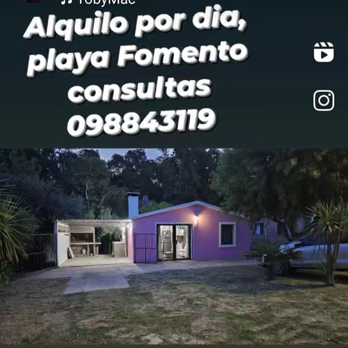 Alquiler Por Dia En Playa Fomento, El Precio Baja Temporada