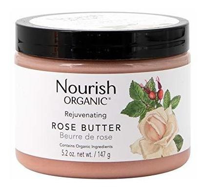 Nourish Organic | Rejuvenating Rose Body Butter | Gmo-free, 