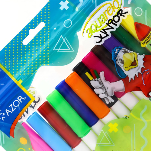 Marcadores De Agua Azor Aquarelo 12 Piezas Plumones Dibujo