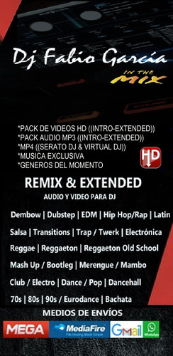 Venta De Video Extended, Remix, Mashup Para Vdjs