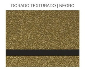 Imagen 2 de 5 de Plancha Placa Laserable Econoply Oro Texturado/negro 60x40cm