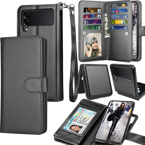 Funda Cartera Para Samsung Galaxy Z Flip4 5g - Black 