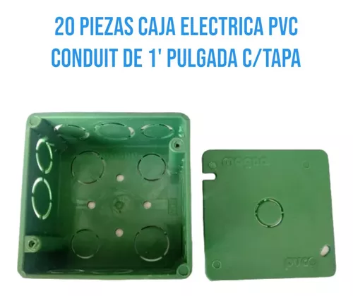 20 Piezas Caja Electrica Pvc Conduit De 1' Pulgada C/tapa