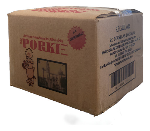 Salsa Porkie Regular Caja Con 20 Piezas De 55 Mililitros