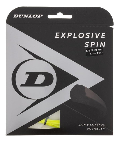 Dunlop Sports Explosive Spin 17g Cordaje De Tenis, Amarillo,