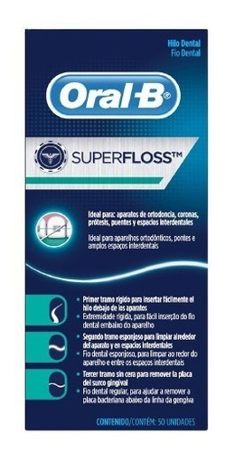 Hilo Dental Oral-b Superfloss 50 Un - Unidad a $770